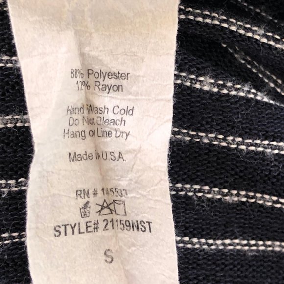 ANTHROPOLOGIE W5 NAVY STRIPED HI LO SWING TANK TOP - Picture 5 of 5